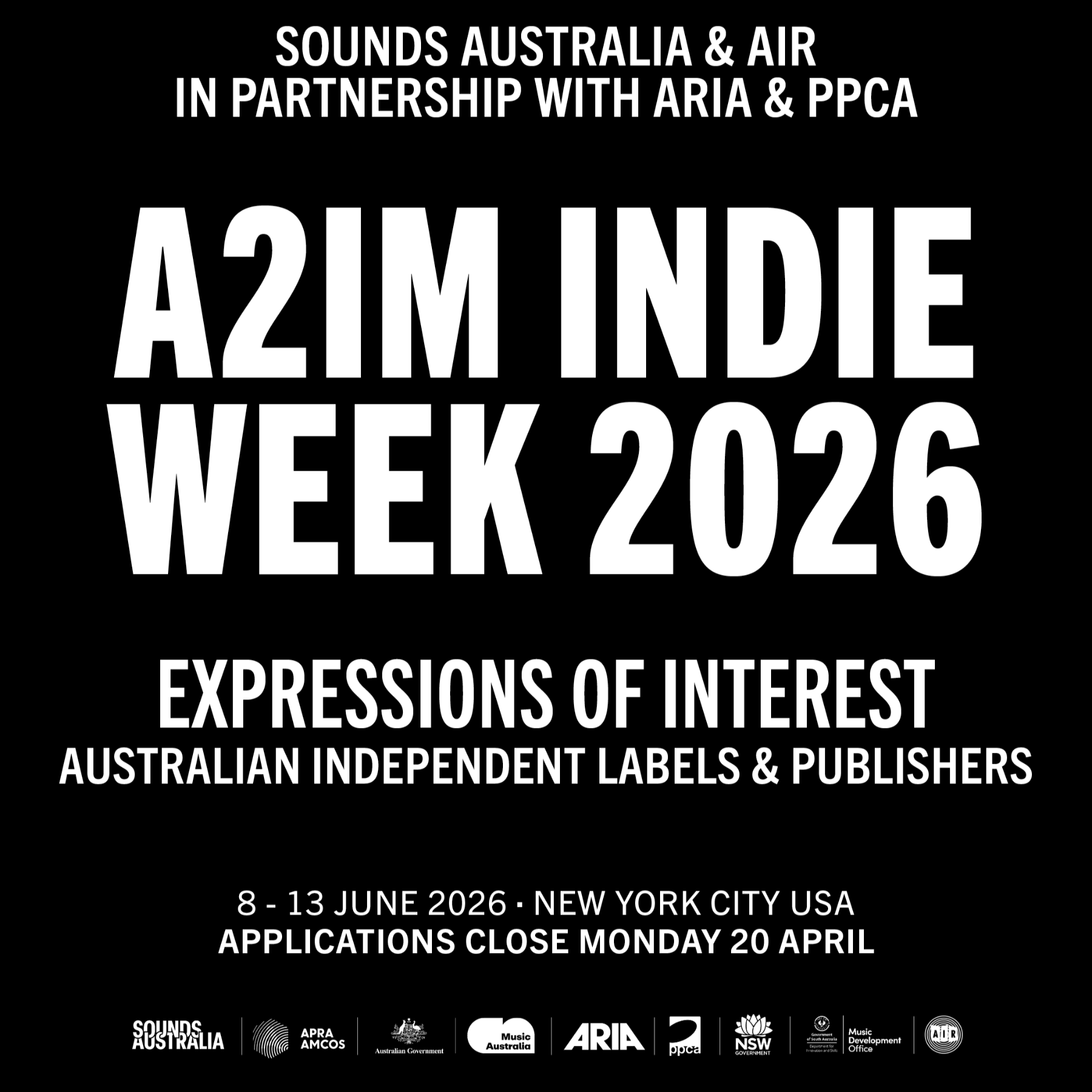 AUSTRALIAN DELEGATE EXPRESSIONS OF INTEREST NOW OPEN | A2IM INDIE WEEK 2026